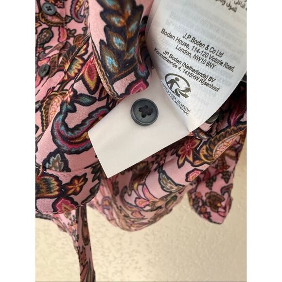 Boden Silk Button Down Shirt - Picture 9 of 9